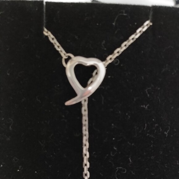 Sterling Silver Heart & Pearl Necklace - Picture 5 of 7